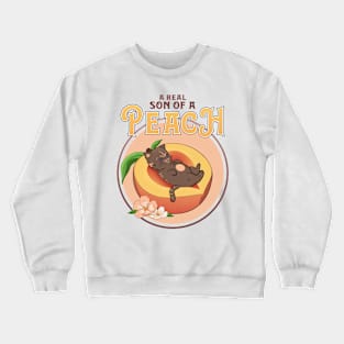 Cute Cat Is a Real Son of a Peach Crewneck Sweatshirt